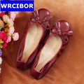 WRCIBOR 2017 New Genuine leather Women Flats Moccasins Loafers Wild Driving women Casual Shoes Leisure Concise