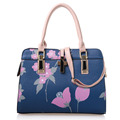Elegant Large Bag Women 2016 New Fashion Flower Print Luxury Handbag High Quality Designer Shoulder Bag