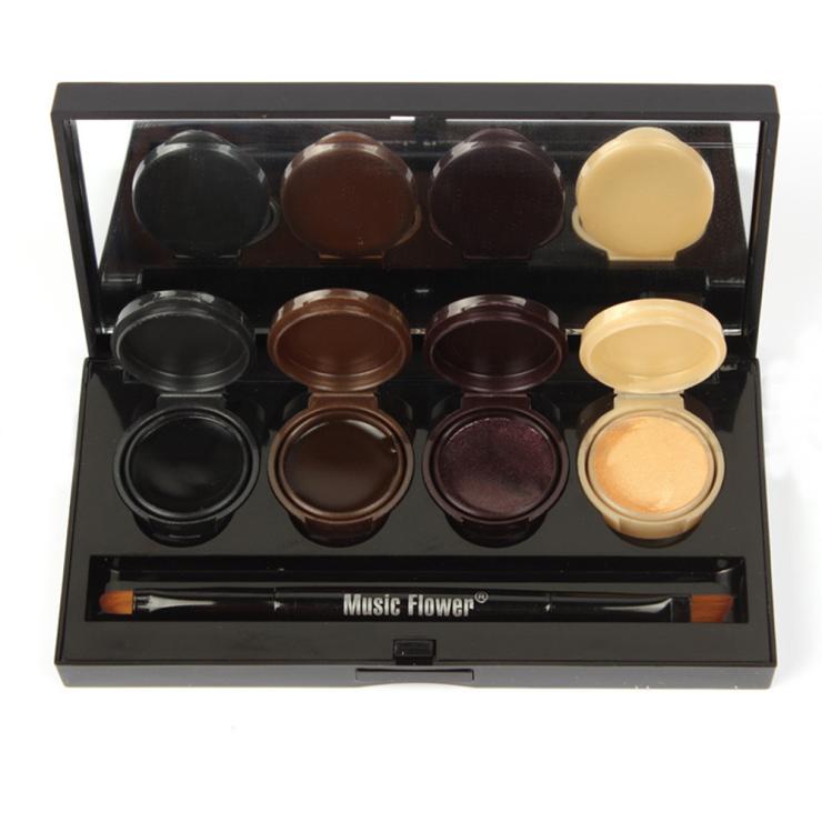Professional 4 Colors Gel Eyeliner Makeup Eye Liner Palette Eyeshadow Cream Smoke Eyes Makeup