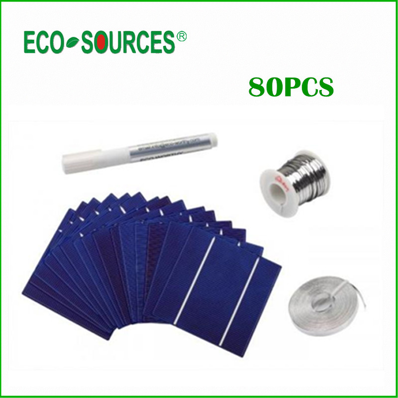 80pcs 5*5 A Grade Polycrystalline Silion cell Poly Solar Cell+Flux Pen+Tab wire +Bus wire Solar Cells for DIY 200W Solar Panel 80pcs 5*5 A Grade Polycrystalline Silion cell Poly Solar Cell+Flux Pen+Tab wire +Bus wire Solar Cells for DIY 200W Solar Panel
