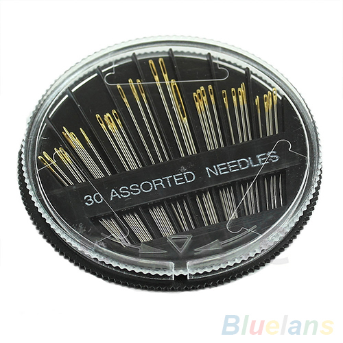 30Pcs Assorted Hand Sewing Needles Quilt Embroidery Mending Craft Sew Case 2MVN