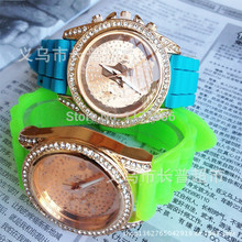 Fashion Watch GENEVA silicone Famous Brand kors women rhinestone Watches luxury dress wristwatches men sports watches