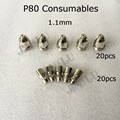 Hafnium 20PK Nozzle 1 1mm 20PK Electrode P80 Panasonic Feimate Air Plasma Cutting Torch Consumables