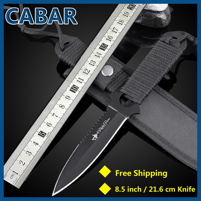 High Quality hunting Knife set Knife Scabbard Bandages Holster 96mm Blade