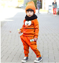 Free shipping Baby Boys Girls Kid SportsWear Tracksuit Outfit Smiling Face Unisex Suit Autumn