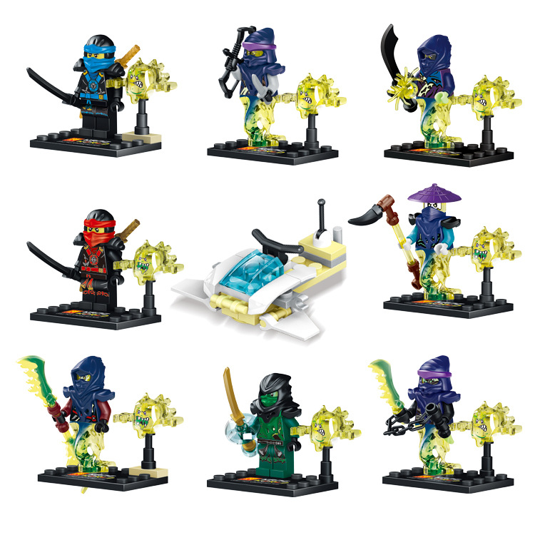 8Pcs Luminous Ninjagoed Marvel Ninja Building Blocks 79181 Action Model Kits Brick Toys Minifigures Compatible With Legoe