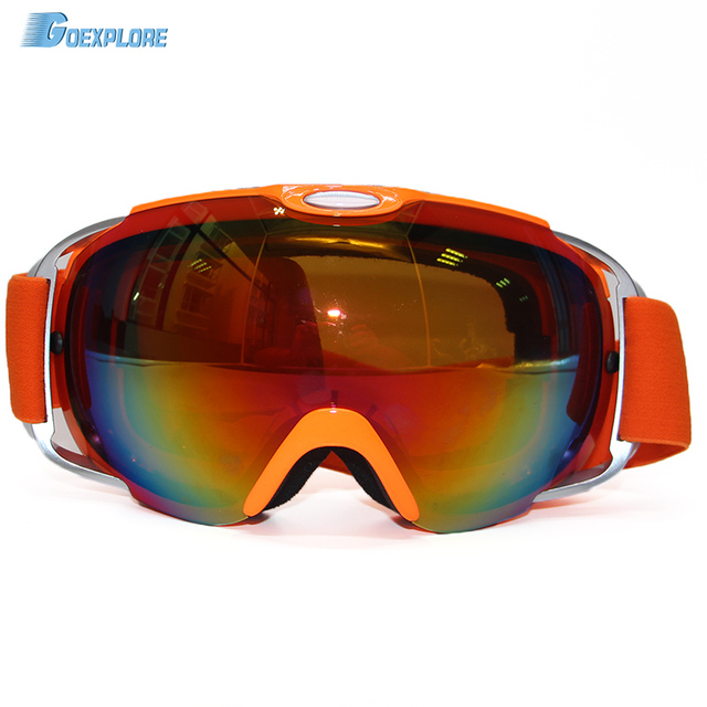 Dropshipping новые Лыжные Очки мужчины женщины Двойной Слой Большой Сферический 100% УФ-Защита Анти-Туман поляризованные очки сноуборд