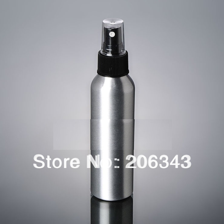 100pcs 120ml Aluminium bottle pump sprayer bottle black pump spray head Aluminum metal bottle spray bottle mist sprayer