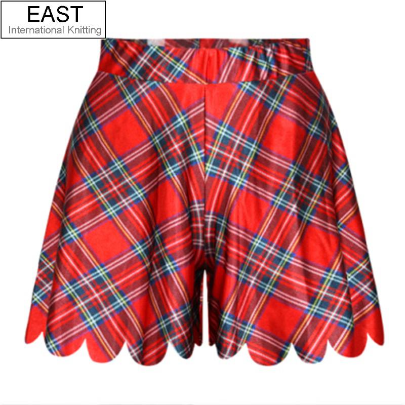 EAST KNITTING F5312015 New Fashion Women Short Skirts Summer Shorts Skirts Casual 3D Print Red font