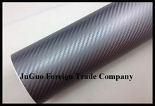 30x152cm/lot automobile motorcycle decoration pvc ordinary carbon fiber film stickers gray