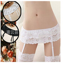 1pcs Soft Sexy Lady 2 Layers Floral Lingerie Skirt Lace Garter Stocking Suspender Belt