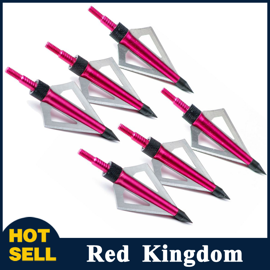 6pcs lot Arrow Broadheads 100gGrain For Archery Accessaries For Hunting Bow and Arrow Free shipping