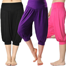 Summer High waist Women Yoga Pants Women Plus Size Colorful Bloomers Dance Yoga Wide Pants Smooth No Shrink Antistatic Pants XXL