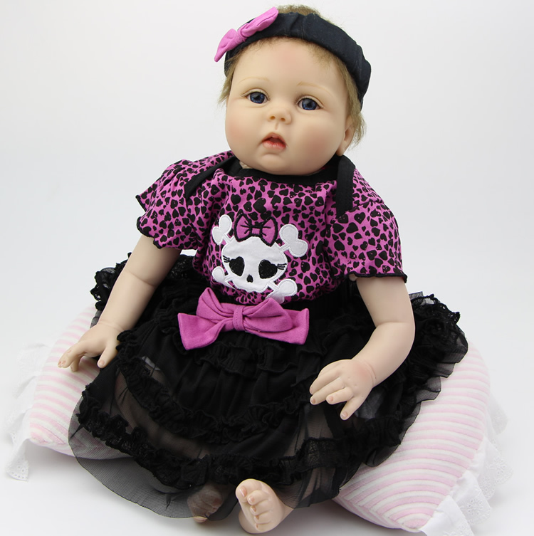 Realistic 22Inch Silicone NPK Reborn Baby Dolls Handmade Baby Alive Doll Lifelike Princess Baby Doll