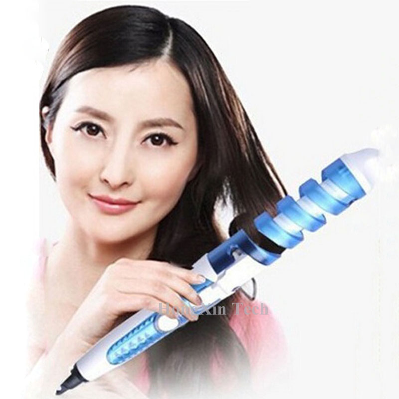 <b>...</b> Salon Spiral Ceramic Curling Iron Hair Curler DIY <b>Travel Fast</b> Shipping <b>...</b> - Hot-Sale-Useful-Hair-Salon-Spiral-Ceramic-Curling-Iron-Hair-Curler-DIY-Travel-Fast-Shipping