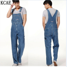 Hot 2015 Men’s Plus Size Overalls Large Size Huge Denim Bib Pants Fashion Pocket Jumpsuits Male Free shipping brand
