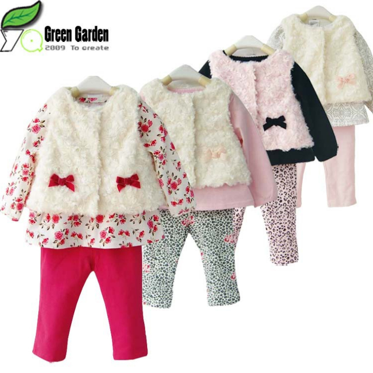 2015 newborn baby Girl Rompers Clothing set set co...