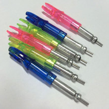 6PCS lot 3colors Lighted Nock for Compound Bow LED Lighted Arrow Nock ID 6 2mm Archery