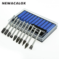 NEWACALOX 10pcs Dremel Carbide Burrs Drill Bit Set Rotary Burr Micro Drill Bits for Metal Woodworking