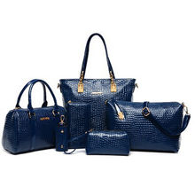 2015 New Hot Women Bags 6pcs set Women Leather Shoulder Bag Handbag Messenger Crossbody Tote Purse
