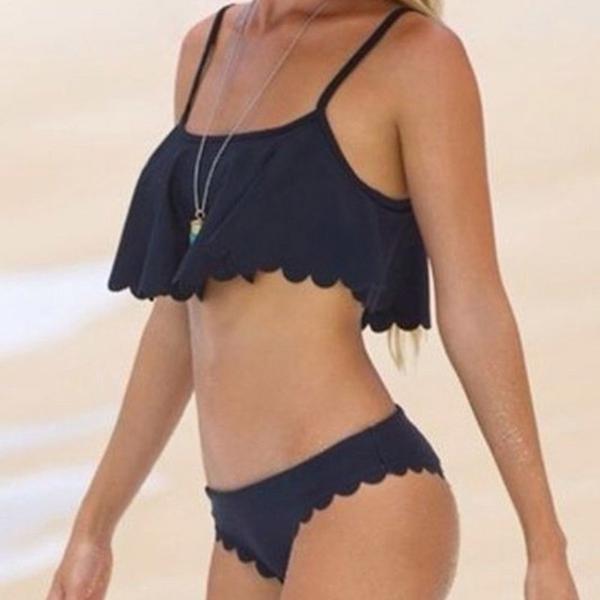 Hot 2016 New Black Sexy Bikini Set Top Push Up Strappy Bikini Swimsuit Swimwear Women Bathing Suit Biquini Maillot De Bain E222 Hot 2016 New Black Sexy Bikini Set Top Push Up Strappy Bikini Swimsuit Swimwear Women Bathing Suit Biquini Maillot De Bain E222