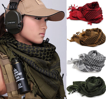 Military Windproof Winter Scarf Men Muslim Hijab Shemagh Tactical Shawl Arabic Keffiyeh Scarves 100% Cotton Fashion Scarf Women