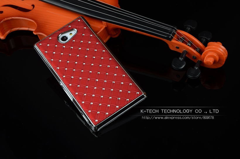 Shining Rhinestone Diamond Rubberized Matte Cover With Silver Chromed Skin Case For SONY XPERIA M2 Aqua S50h Mobile Phone Bags Shining Rhinestone Diamond Rubberized Matte Cover With Silver Chromed Skin Case For SONY XPERIA M2 Aqua S50h Mobile Phone Bags
