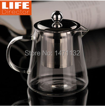 Handmade!! 750ml Glass Tea Pot Chinese Teapots Herbal With Filter Heat Resistant Tea Pots Infuser Stainless Steel Wholesale