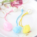 Flower And Simulated Pearl Elastic Headband Hair Rubber For Women Hair Accessories Chiffon Floral Rope Ornaments