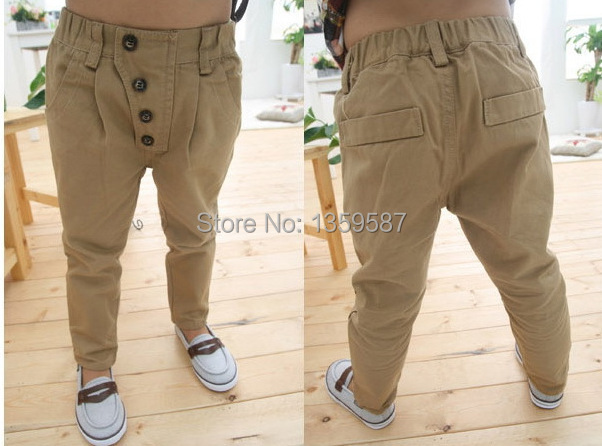 Children Baby Clothes Kid Boys Retro Khaki Casual Pants Straight Trousers 2 7Y