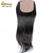 Peruvian virgin hair top lace closure middle and free part avaialble straight hair