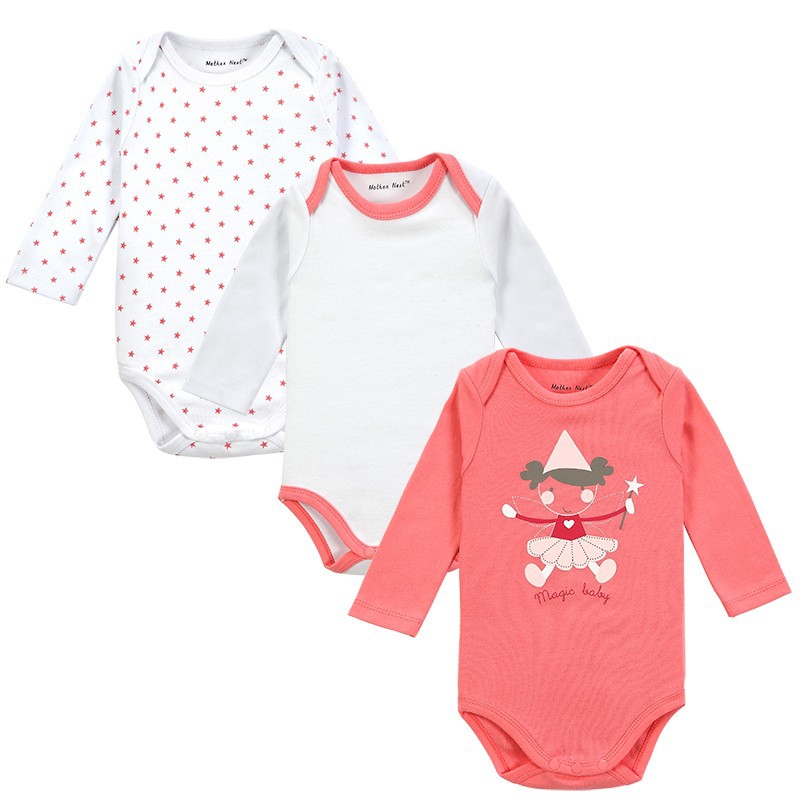 3 Pieceslot Newborn Baby Clothing Carters Baby Girl Boy Next Vestidos Infantis Body Long Sleeve Super Soft Baby Romper-4