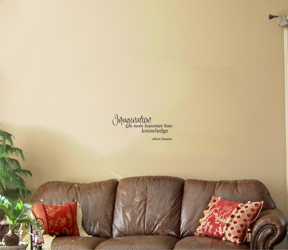 Inspirational quotes Waterproof home decor Removable decal wall sticker. Imagination is more important than knowledge. Inspirational quotes Waterproof home decor Removable decal wall sticker. Imagination is more important than knowledge.