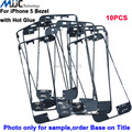 10PCS Black White Front Bezel with liquid glue LCD Middle Frame Housing Parts Chrome Screen Holder