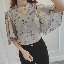 2016 spring summer style sexy chiffon Blouses vintage loose Hollow Out big sizes shirt women tops Shirts clothes for women blous