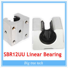 4PCS SBR12UU SBR12 Linear Bearing 12mm Open Linear Bearing Slide block 12mm CNC parts linear slide