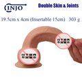 Superior Women Sex Toy Realistic Dildos Double Skin Joints Penis Strong Suction Cup Adult Sex Toys