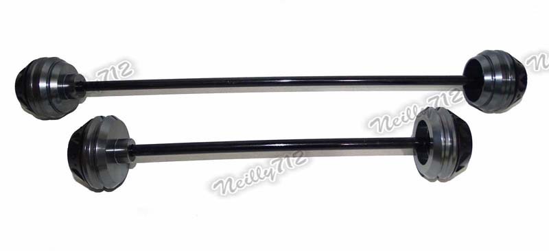 Front & Rear Axle Fork Crash Sliders Protector for YAMAHA T-Max 500 530 (XX) Gray B