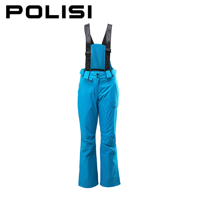 POLISI Professional Thermal Warm Ski Bib Pants Waterproof Windproof Outdoor Sport Snowboard Pants Women Skiing Snow Trousers