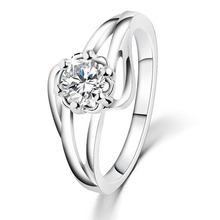 Hot 2016 Fashion Design Elegant Luxury Charm Austrian Crystal Zircon Ring Wedding Engagement Bridal Fine Jewelry Rings For Women