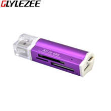 2015 Micro SD / TF M2 MMC SDHC MS Duo High Speed Multi USB 2.0 All in One Card Reader Use for Mobile Phone Card Computer Camera