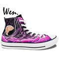 Wen Original shoes Hand Painted Design Custom Sneakers Pink Galaxy Nebula Tardis Doctor Who High Top