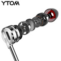 Super Bass In ear Earphone YTOM Brand Metal HIFI Stereo Sound Music Earbud Headset With Microphone