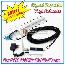 LCD Display !!! GSM 900Mhz Mobile Phone Signal Booster , GSM Signal Repeater , Cell Phone Amplifier + Yagi Antenna with Cable