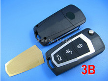 2pcs/lot,Modified 3 Buttons Remote Key Shell (with Battery Holder) for Kia New Carens
