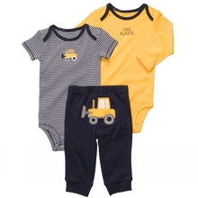 Retail 22 style Original Carters clothing set Baby Girls Boys 3 piece Bodysuit Pant Set Baby