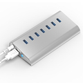 USB HUB 3 0 7Port with DC charger plug Switch Multiple USB Splitter aluminium USB HUB