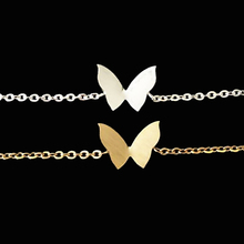 Delicate Skinny Wedding Gift Gold Silver Butterfly Bracelet Jewerly Simple Hand Accessories For Women BFF Best Gift For Girls
