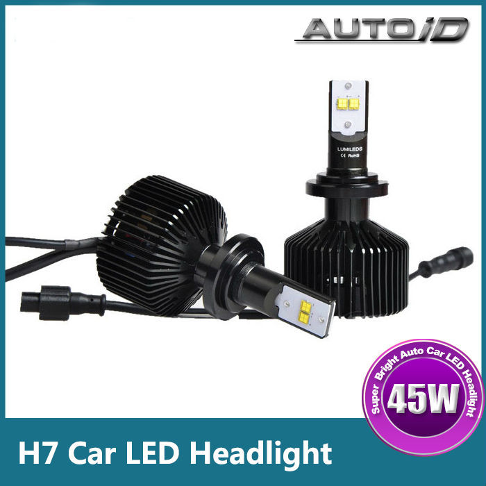 High Bright 45W 4500lm H7 LED Headlight Bulbs 6000K 12V 24V Car LED Head Lamp Bulb For Kia Ford