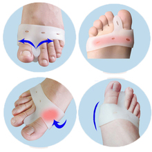 2Pairs Silicone Gel Toe Separator Stretchers Alignment Bunion Pain Relief separates toes Orthotic and Orthopedic Shoes